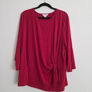 Liz Claiborne Red Women's Top Size 3X
